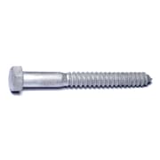 MIDWEST FASTENER Lag Screw, 5/8 in, 6 in, Steel, Hot Dipped Galvanized Hex Hex Drive, 15 PK 53478